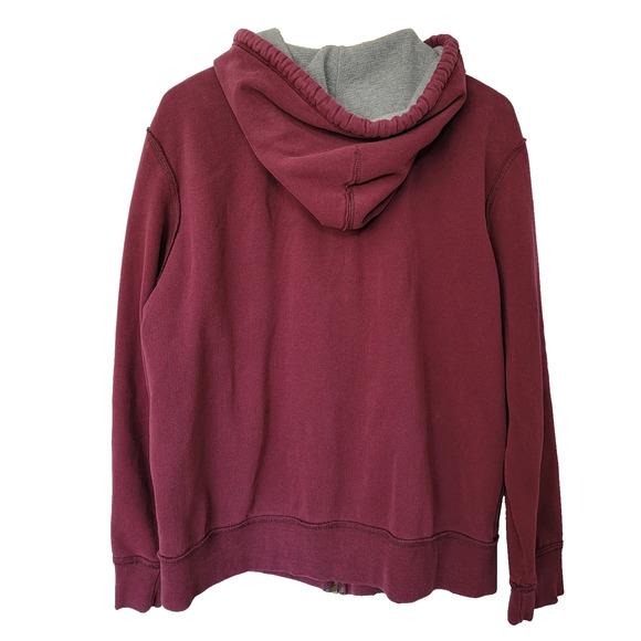 Aeropostale Hoddie Zip Y2K Grunge Casual Burgundy Sz L Athleisure Loungewear - Picture 3 of 8
